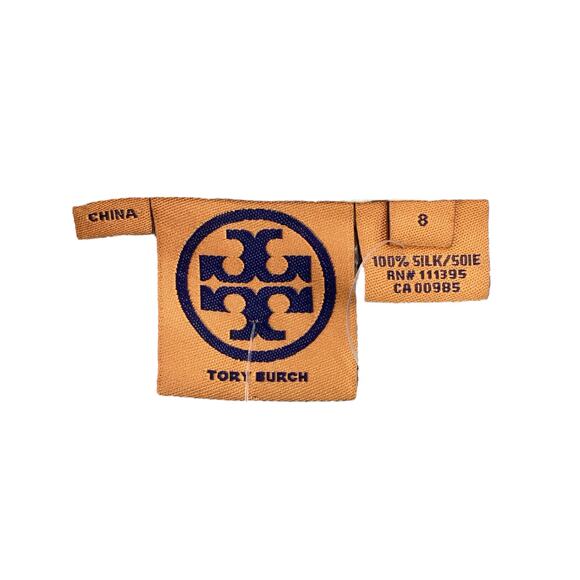 Tory Burch Top/Mini Dress Women’s SZ 8 100% Silk Sequins Long Sleeve Gray White - Picture 4 of 4